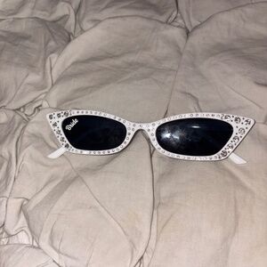 Wildfox White Rhinestone Bride Cat Eye SunglassesWildfox White Rhinestone Bride